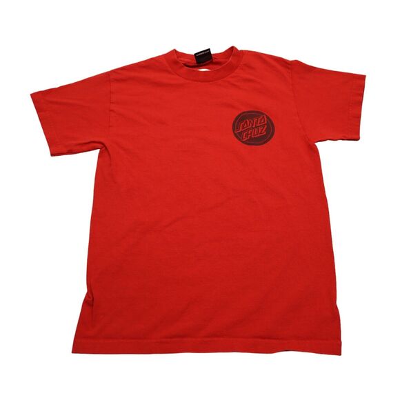 Santa Cruz Shirt Mens Red Short Sleeve Crew Neck Graphic Print Pullover Tee - Picture 1 of 15